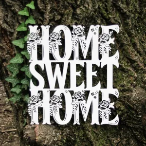 Drevená 3D nálepka na stenu - Home Sweet Home