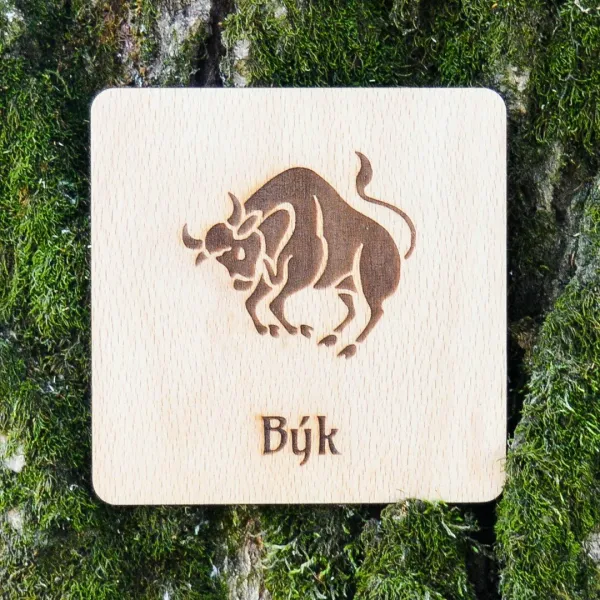 Drevený podpivník - Znamenie býk