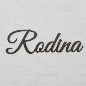 Drevená samolepka na stenu - citát o rodine