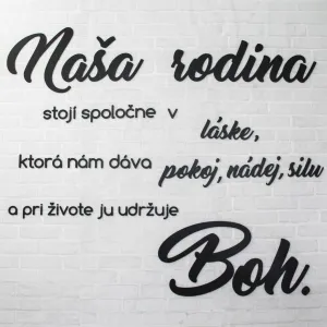 Citát na stenu - Naša rodina a Boh