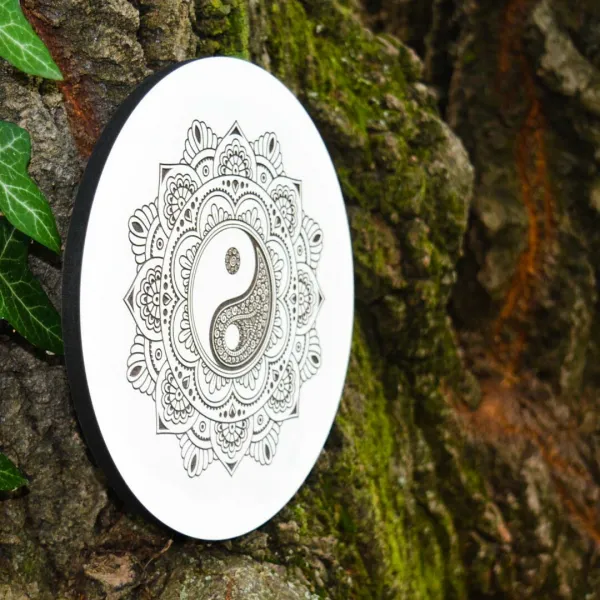 Gravírovaná mandala na stenu Jin-Jang