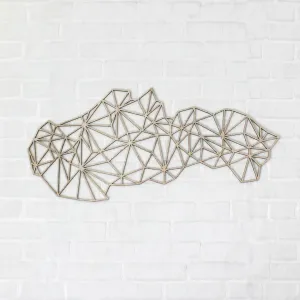Polygonálna mapa Slovenska na stenu