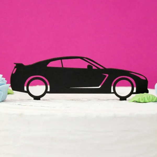 Drevený zápich na tortu - Auto