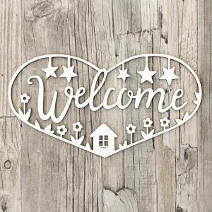 Lacná dekorácia na stenu - Welcome