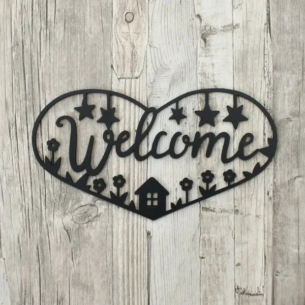 Lacná dekorácia na stenu - Welcome