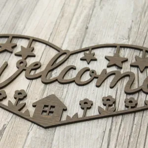 Lacná dekorácia na stenu - Welcome