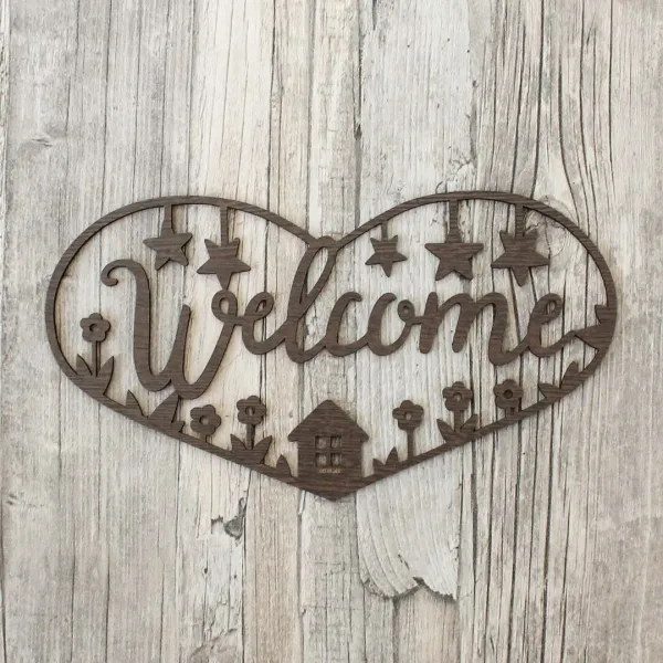 Lacná dekorácia na stenu - Welcome