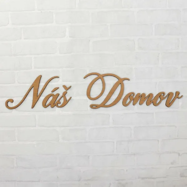 Nálepka na stenu - Slovenský nápis - Náš domov
