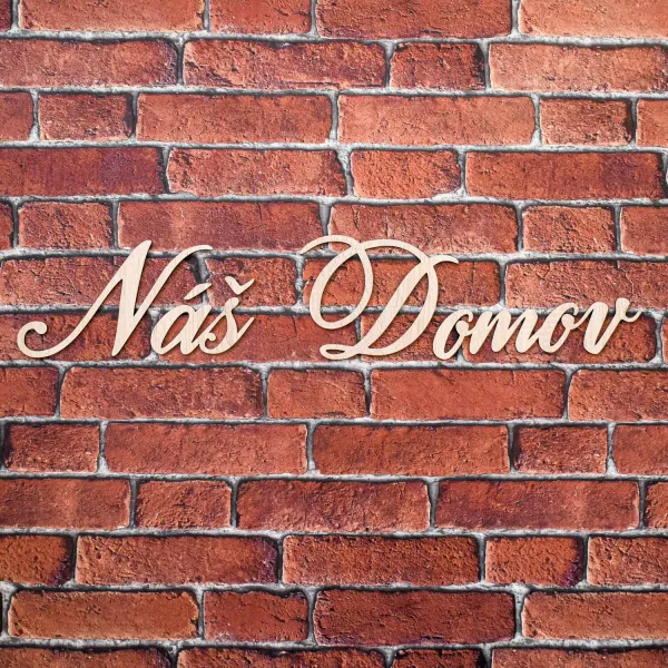 Nálepka na stenu - Slovenský nápis - Náš domov