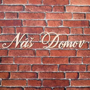 Nálepka na stenu - Slovenský nápis - Náš domov