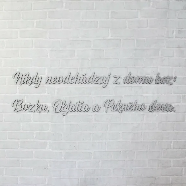 Drevený citát o domove - nálepka na stenu