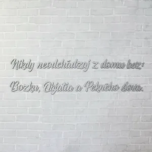 Drevený citát o domove - nálepka na stenu