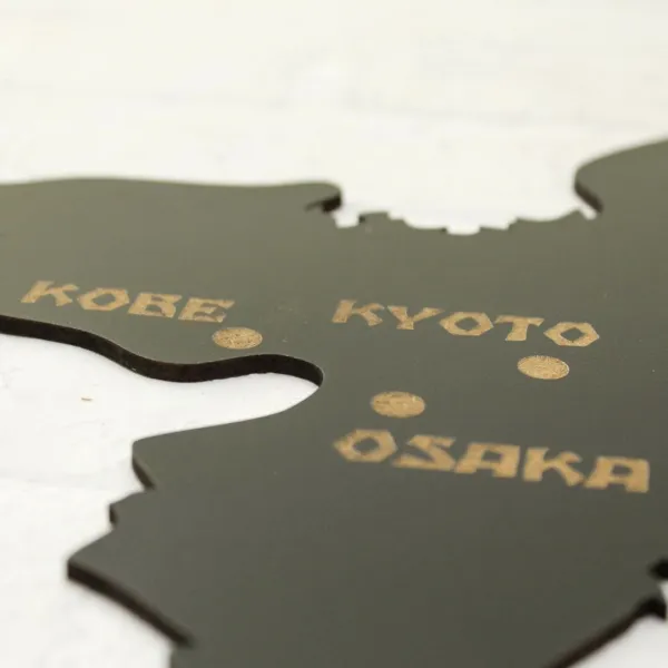 Drevená 3D mapa Japonska
