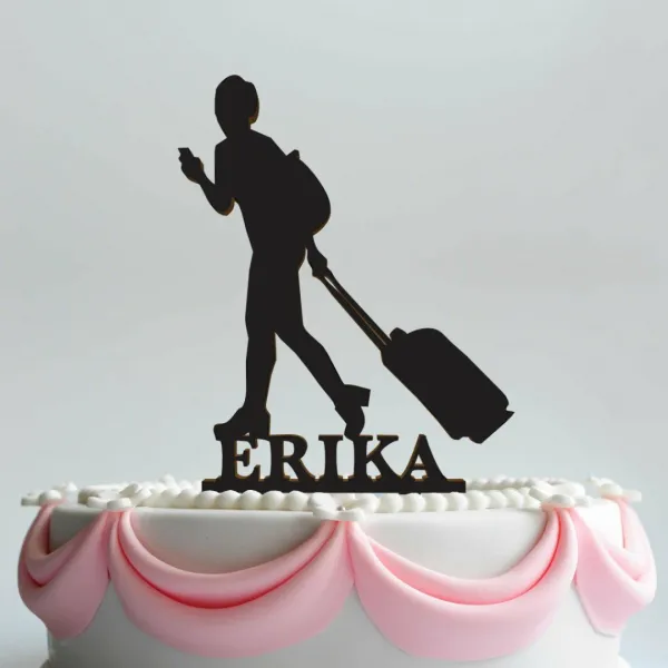 Zápich do torty s menom - Cestovateľka/Turistka