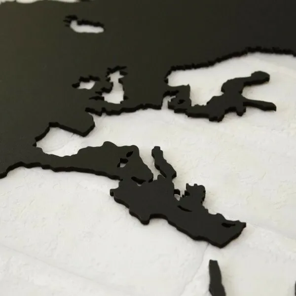 2v1 Drevené mapy sveta - Obraz a 3D mapa