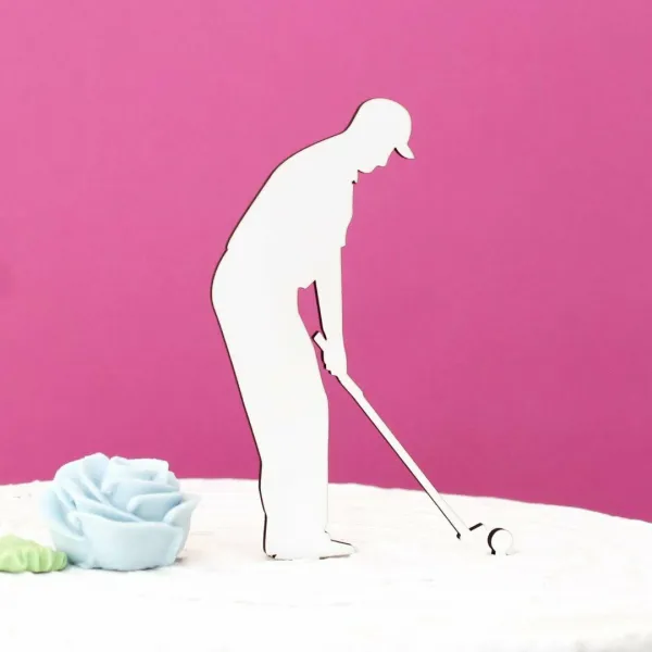 Drevený zápich do torty - Golfista