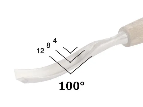 Dláto Narex PROFI V profil 100° rovné 8 mm