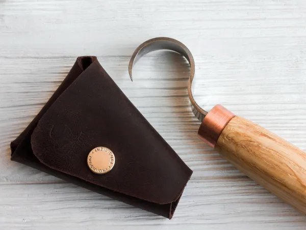 Kožené puzdro na lyžičkár BeaverCraft SK1Oak a SK5