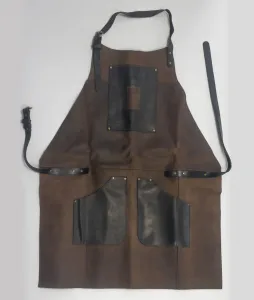 Kožená zástera BeaverCraft AP3X čierno - hnedá