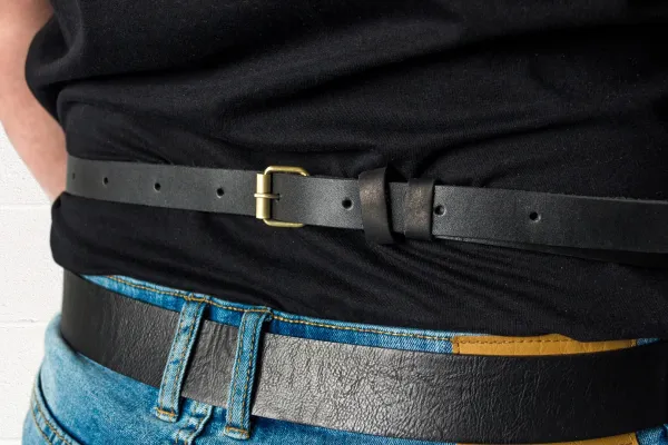 Kožená zástera BeaverCraft AP3X čierno - hnedá