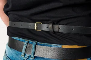 Kožená zástera BeaverCraft AP3X čierno - hnedá
