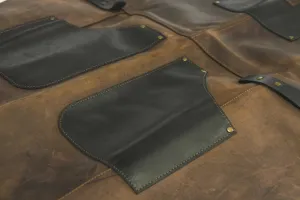 Kožená zástera BeaverCraft AP3X čierno - hnedá