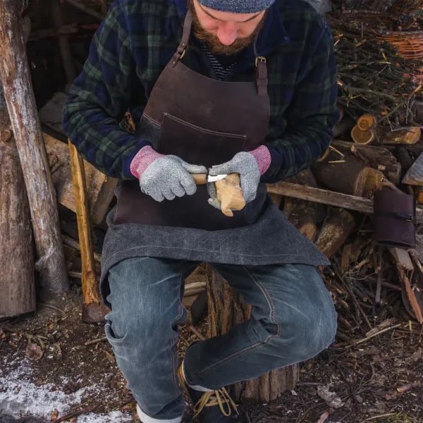 Zástera BeaverCraft AP4  plátená - kožená, hnedá