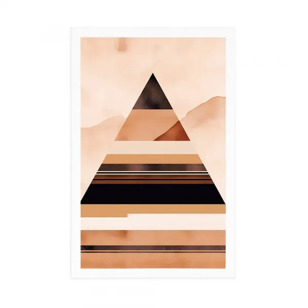 Plagát abstraktné tvary pyramída