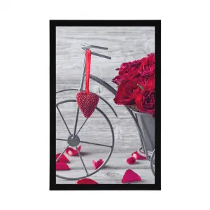 Plagát bicykel plný ruží