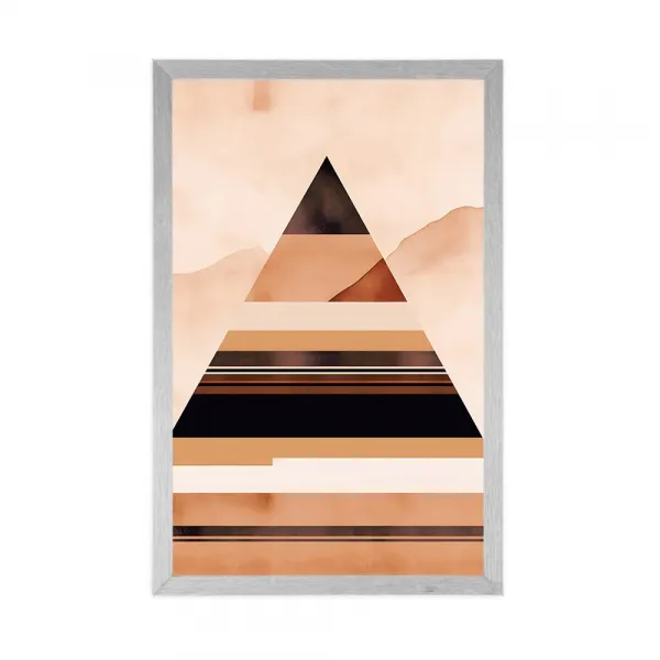 Plagát abstraktné tvary pyramída