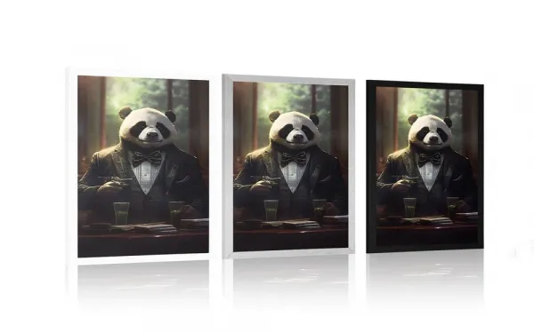 Plagát zvierací gangster panda