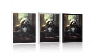 Plagát zvierací gangster panda