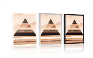 Plagát abstraktné tvary pyramída