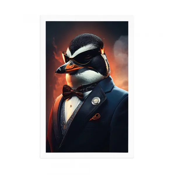 Plagát zvierací gangster tučniak