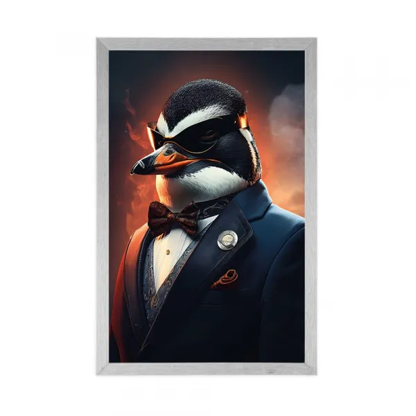 Plagát zvierací gangster tučniak