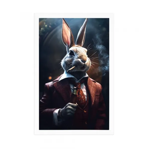Plagát zvierací gangster zajac
