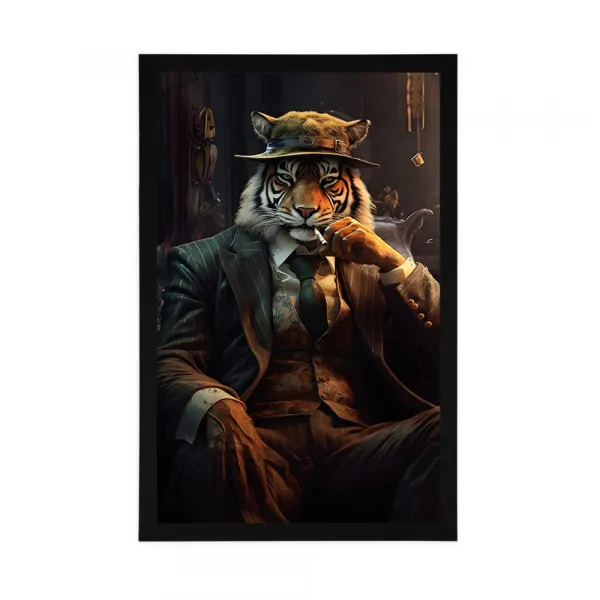 Plagát zvierací gangster tiger