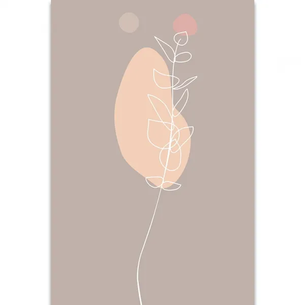 Obraz minimalistický list No3