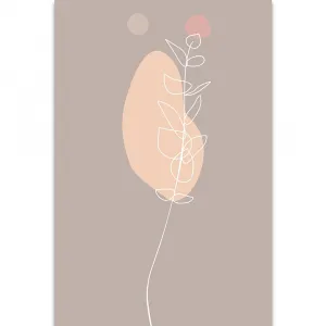 Obraz minimalistický list No3