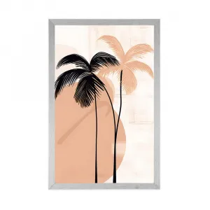 Plagát abstraktné botanické tvary palmy