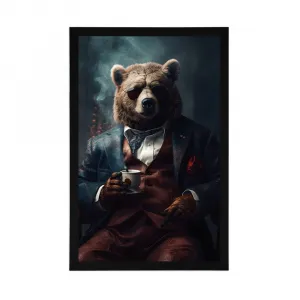 Plagát zvierací gangster medveď