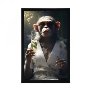 Plagát zvierací gangster opica