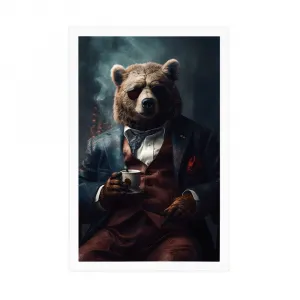 Plagát zvierací gangster medveď