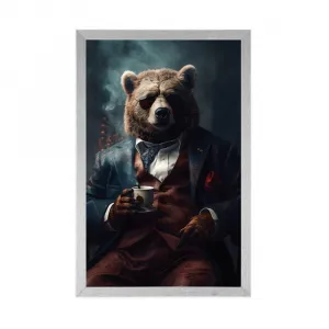 Plagát zvierací gangster medveď