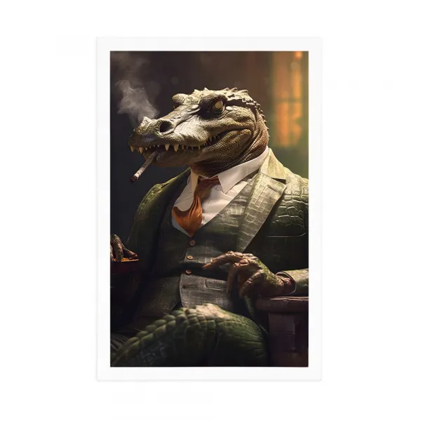 Plagát zvierací gangster krokodíl