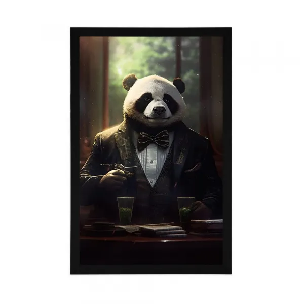 Plagát zvierací gangster panda
