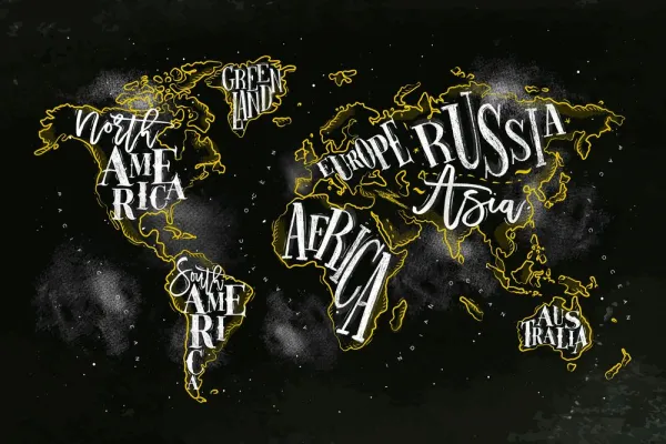 Obraz trendová mapa sveta