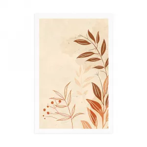 Plagát minimalistické listy Peach Fuzz