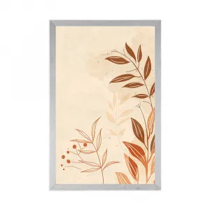 Plagát minimalistické listy Peach Fuzz