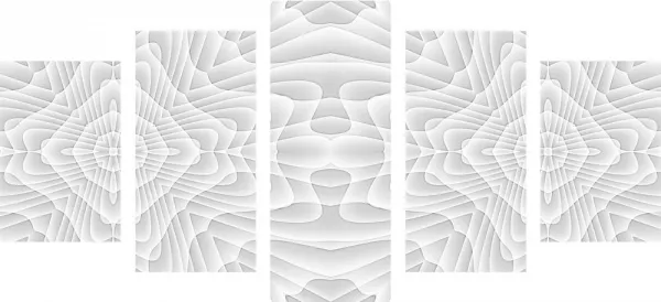 5-dielny obraz s kaleidoskopovým vzorom